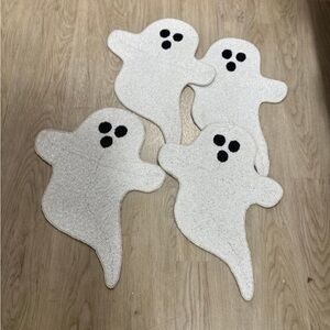 Set of 4 Max Studio Halloween Ghost Beaded Placemat Charger 17” NEW